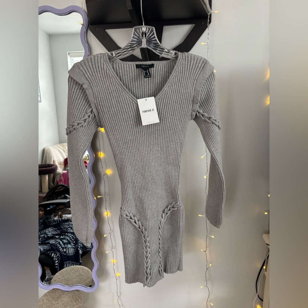 Forever 21 Heather Gray Ribbed Dress